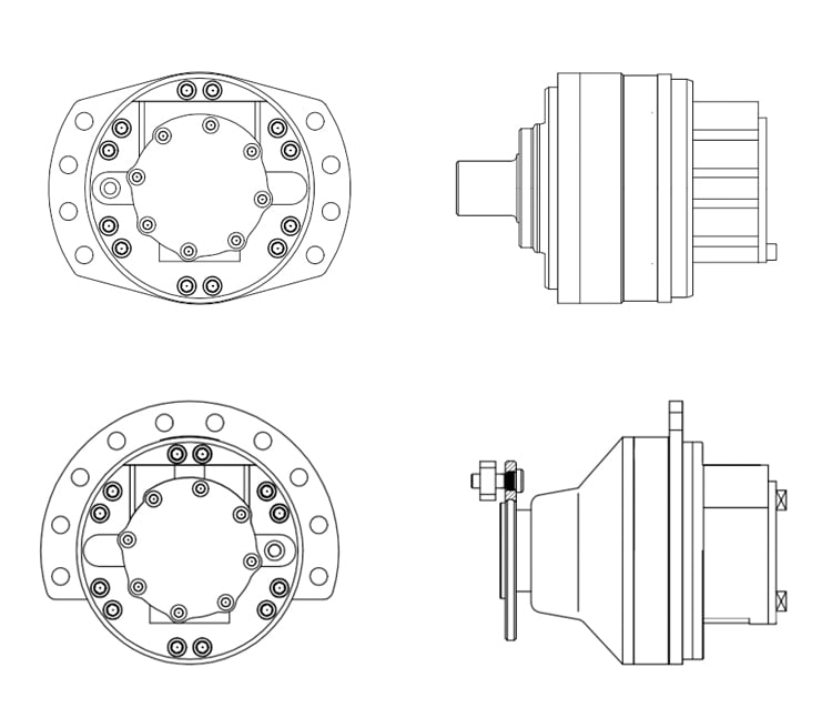 china supplier Poclain ms\/mse series ms08 piston hydraulic motorms\/mse series hydraulic motorms08 piston hydraulic motor