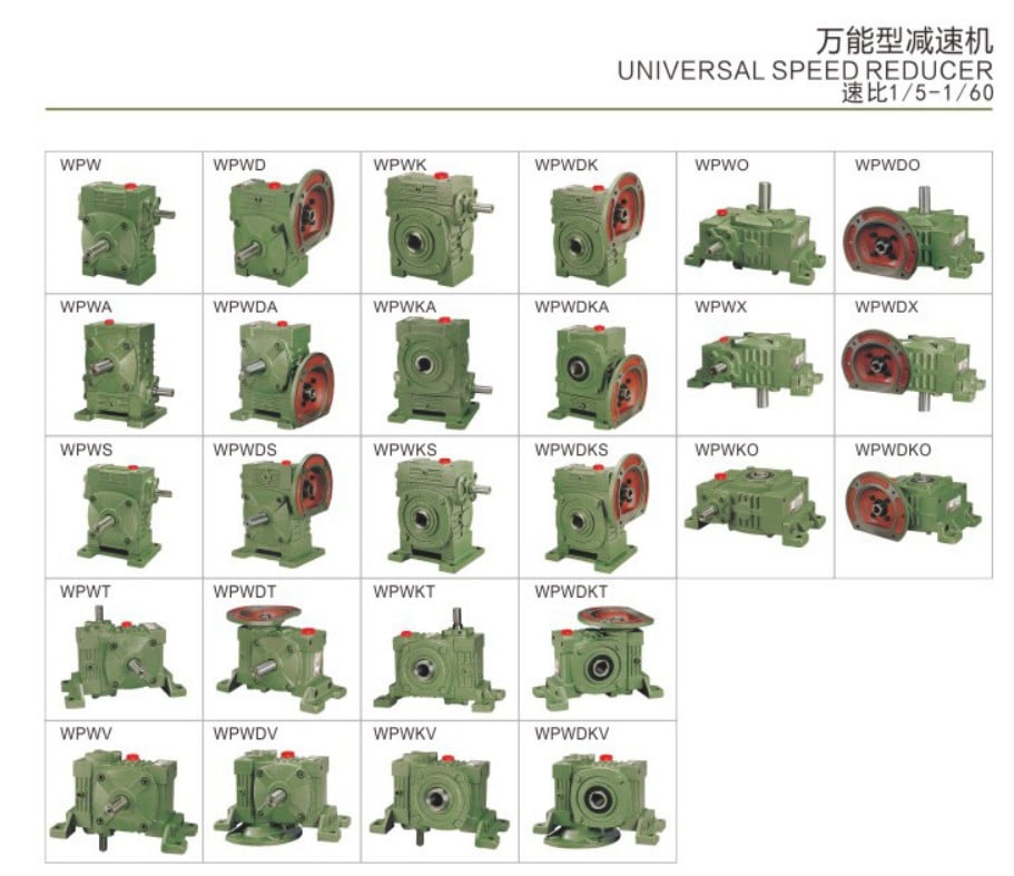 High efficiency High Quality Worm Drive Gearbox Wpa Series,Worm 1:20 Ratio Reduction Gearbox transmission box