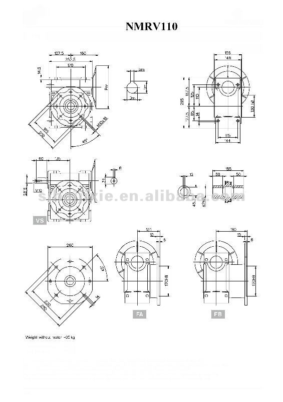 NRV110 Shaft Input iron casing Industrial Speed Reducer