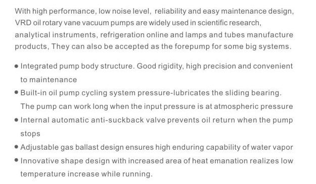 VRD-24 VRD OIL ROTARY VANE VACUUM PUMPS