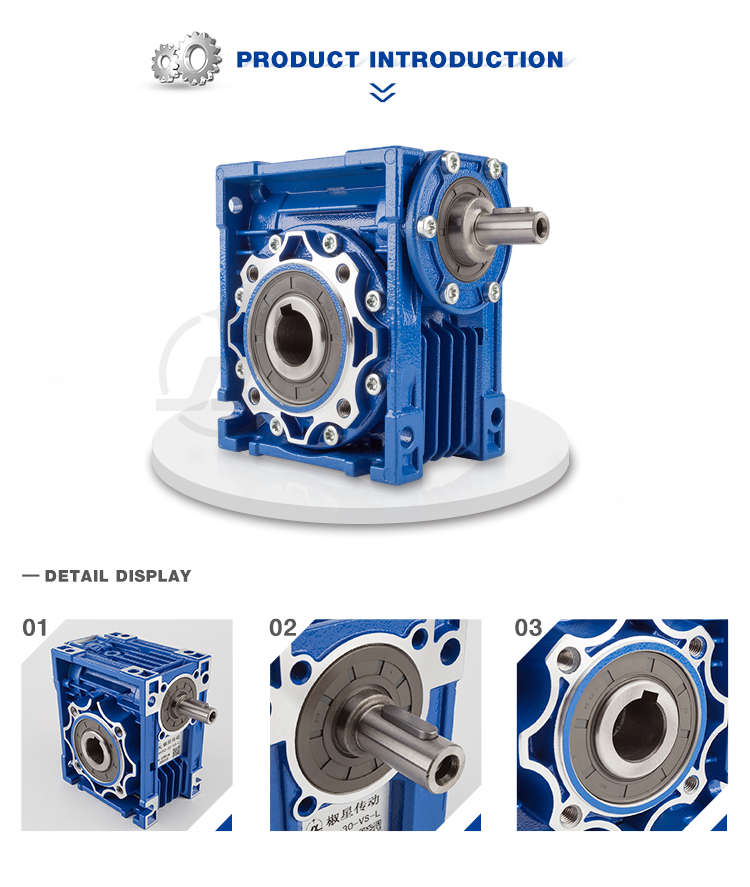 High speed industrial mini worm metal motor gear box