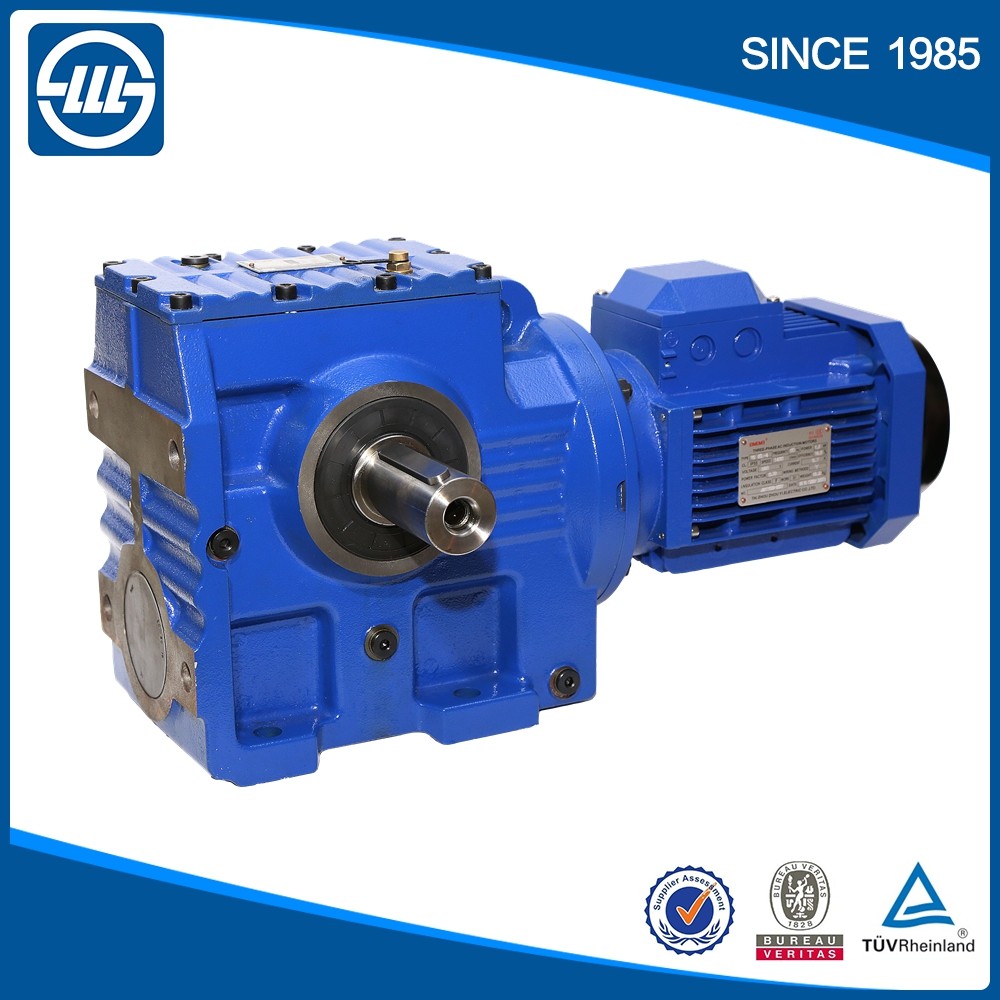 S series 90 degree hollow shaft helical gear reducer warm gearbox motor for agricultural machine