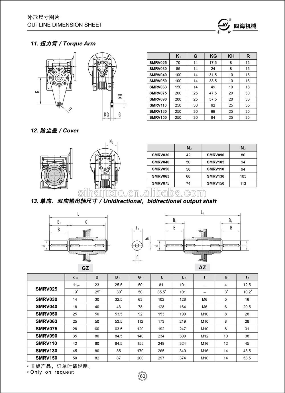 NMRV040/090 double Worm Gearing Arrangement gearbox Power Transmission Parts