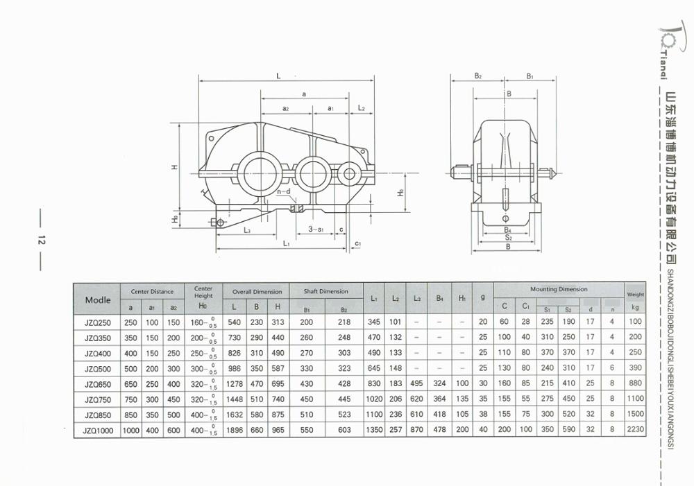 china supplier China reducer factory transmission reverse gearbox input shaft for crane