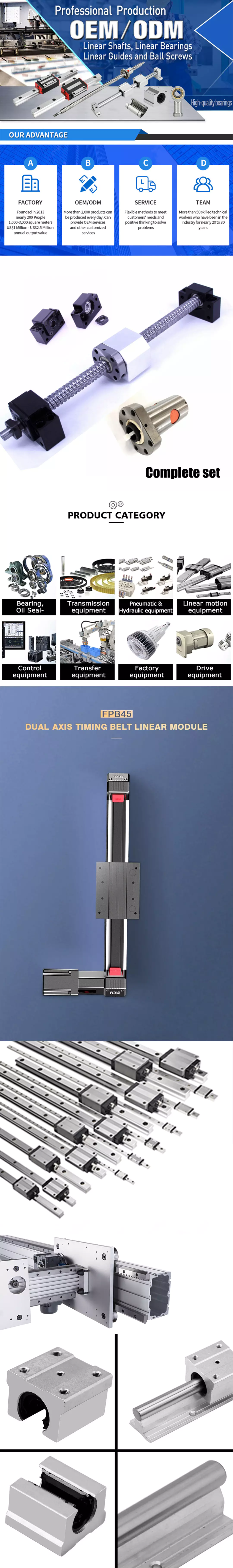 China Standard China Wholesalers Rgw45hb Ball Screw CNC Linear Guide Rail with Stepper Motor   linear rail bearing