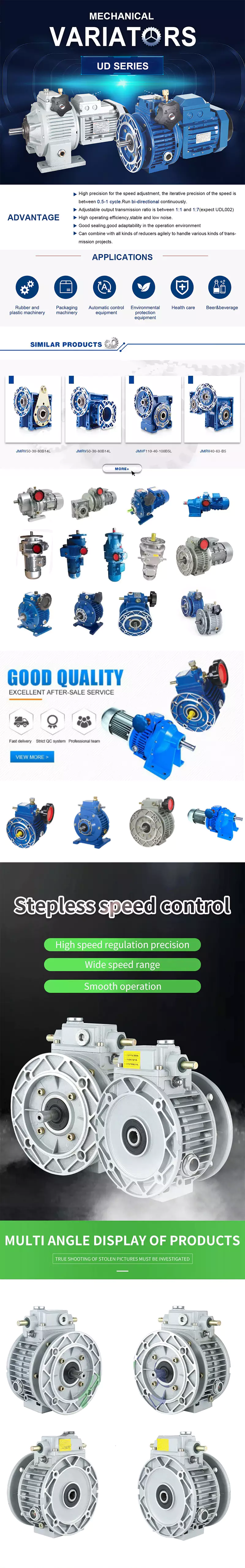 China UDL series planetary gear speed increaser worm gearbox speed variator with motor variator transmission     supplier 