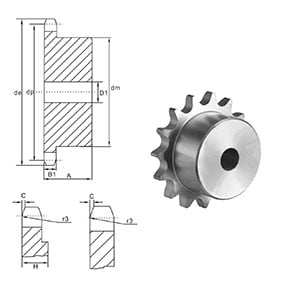 Steel  supplier  China Durable Standard Finished Bore Sprockets 40BS chain sprockets for Manufacturing from China