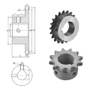 American  supplier  China Standard sprocket Stock Bore 50BS chain sprocket specification standard chain sprocket