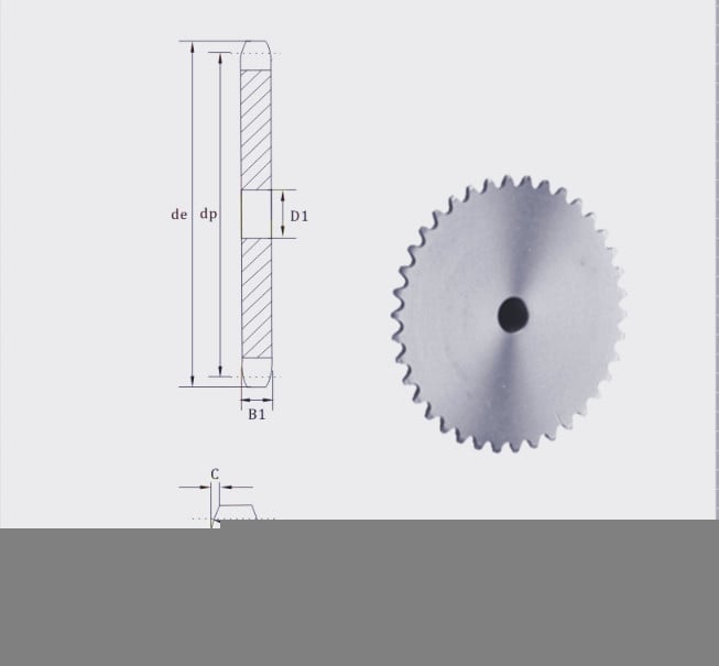 European  factory  China Standard Stock bore platewheel 12 sprocket platewheel