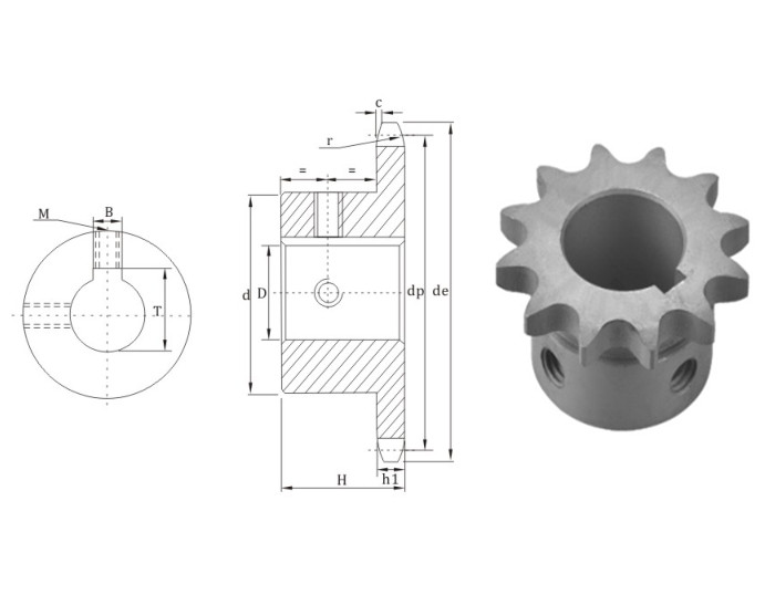 European  manufacturer  China Standard Finished bore sprocket 28BS chain sprocket