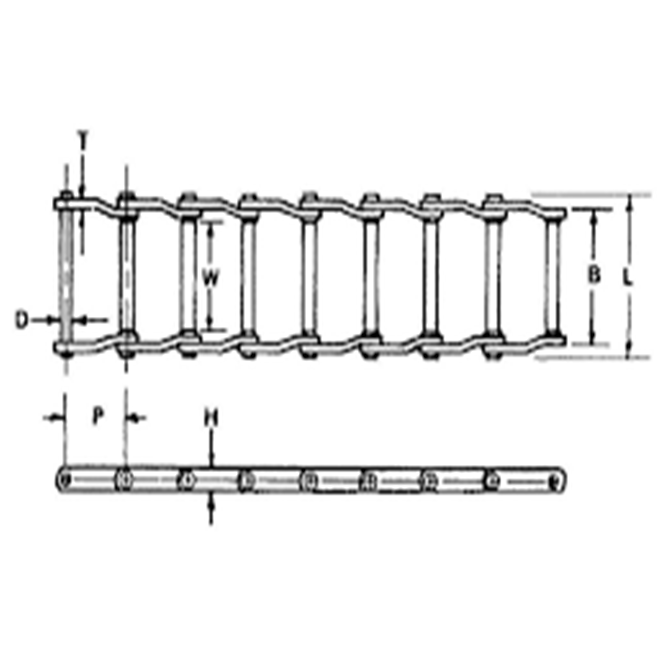 Hot  sales  China Sale Flexible welded steel type drag chains WD102-WD480 roller chain small sprocket idler for  Various Uses From China Connector