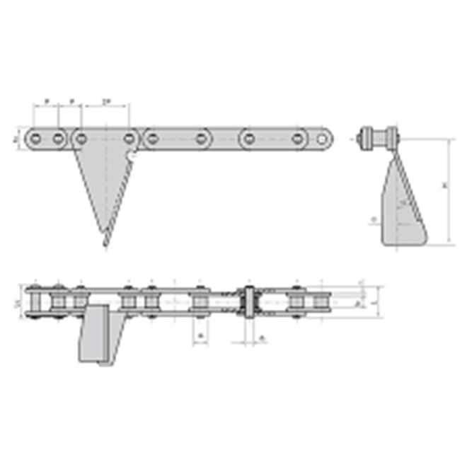 Stainless  Custom  China Steel Combine Chains C212AF1 for Agriculture High Precision Roller Chain China Manufacturer