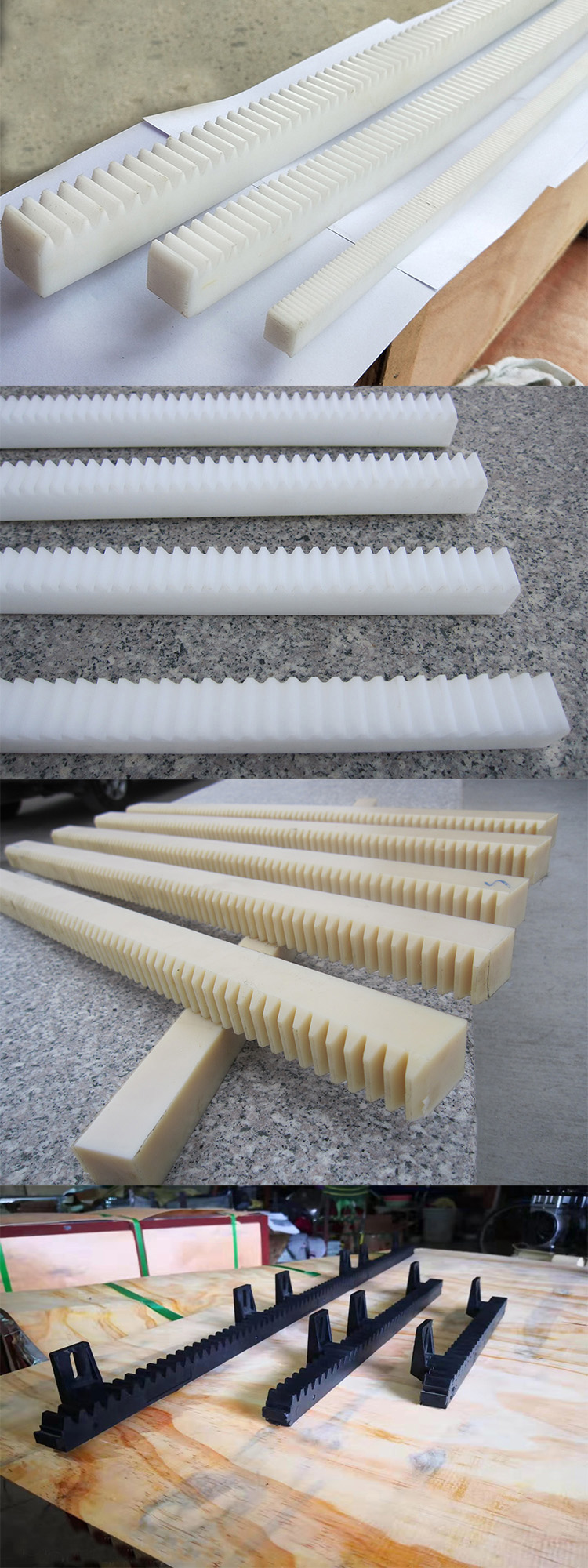 Great quality helical Spur POM Plastic gear rack