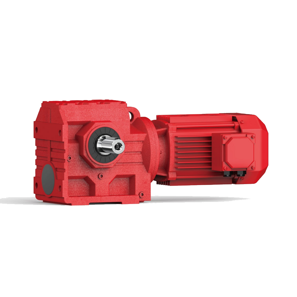 S Series 90 degree Helical-Worm gearbox transmission Flange Mounted Bevel Drive Motor Gearbox Speed Reducer