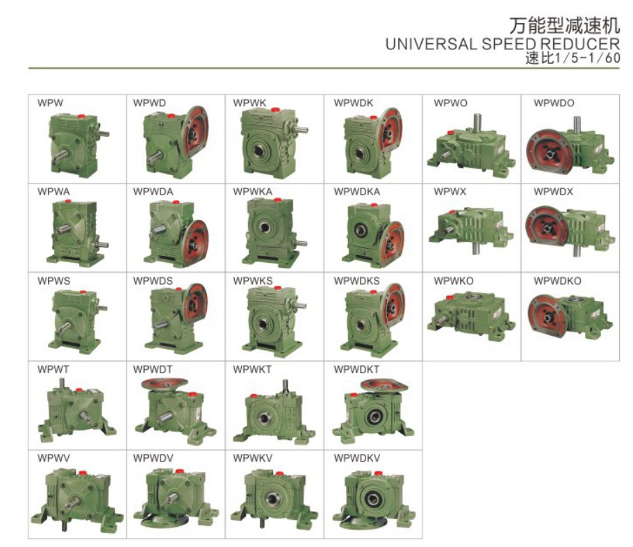 High efficiency China Manufacture WPX/WPO 40/50/60/70/80/100 Ratio worm gear speed reducer gearbox