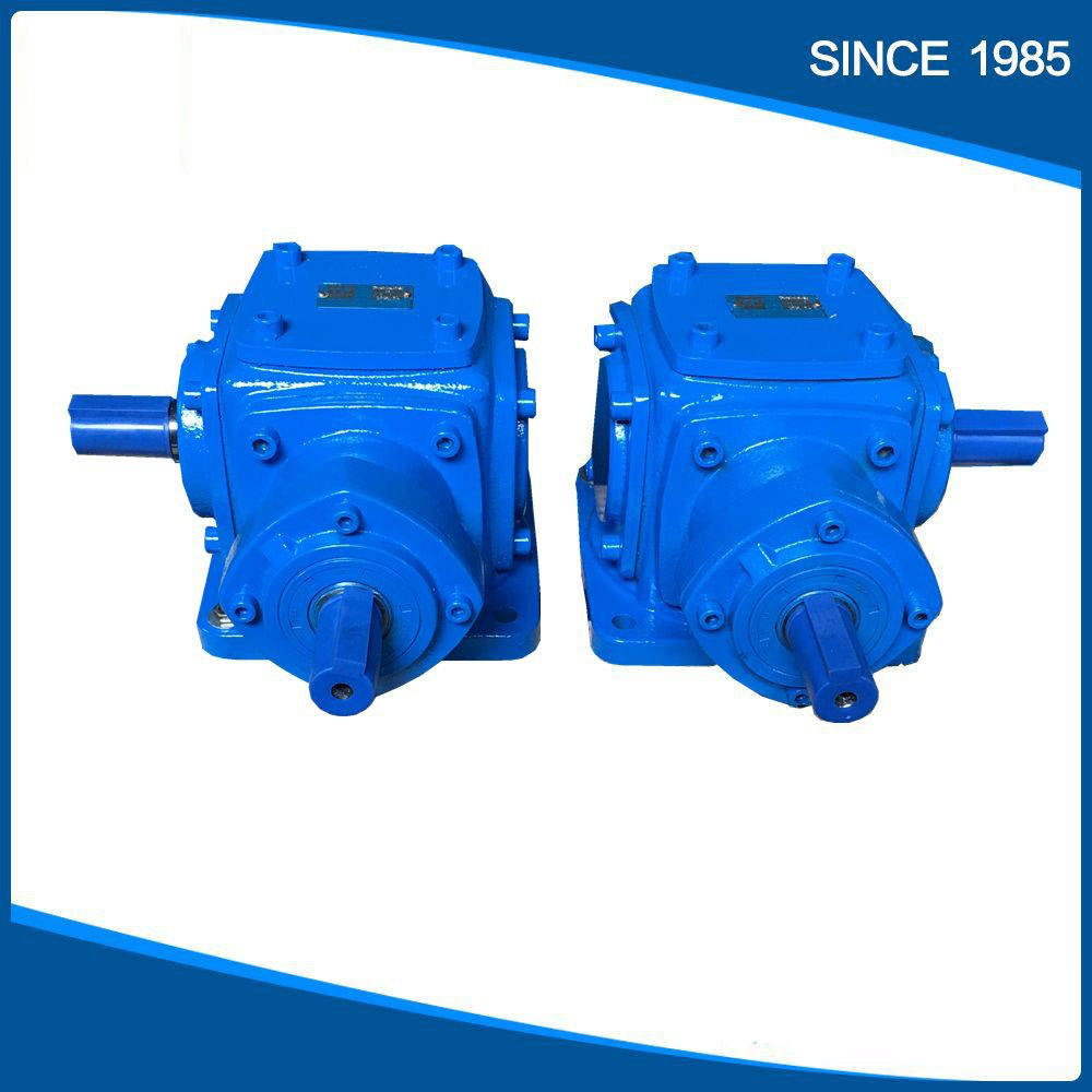 T series spiral bevel gear steering gearbox 1 to 1 ratio gearbox generate electricity transmission