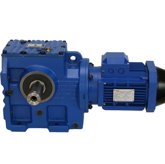 S professional team series 90 degree hollow shaft helical gear reducer warm gearbox motor for agricultural machine