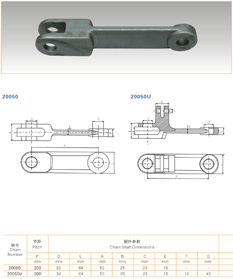 Conveyor Line Chain 20050U Scraper Chain