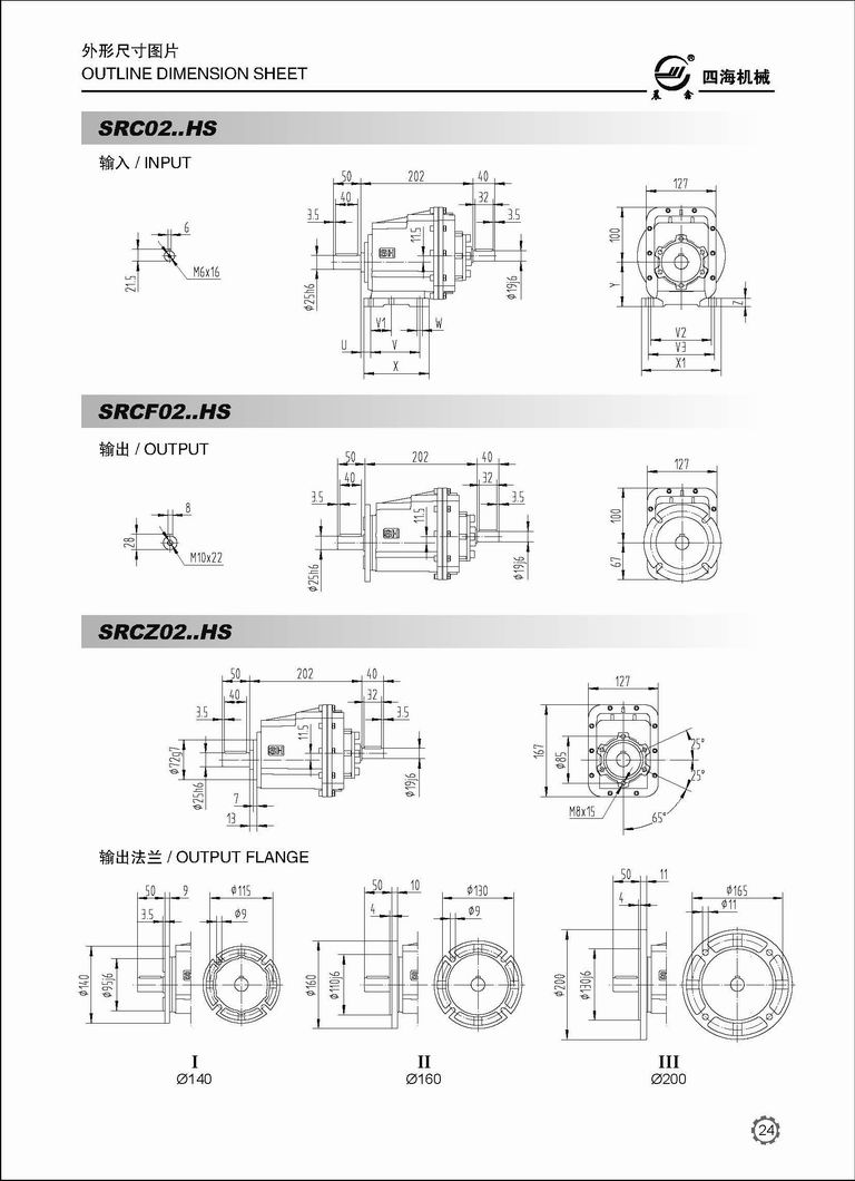 SRC Speed Reduction Helical motor gearboxes