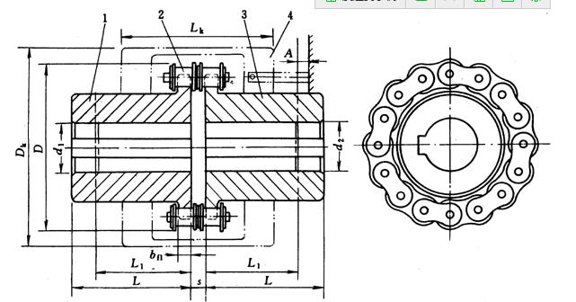 sprockets and 2 strand roller C45 steel GL type roller kc 5018 standard ball chain coupling