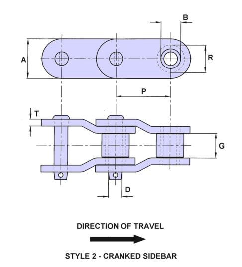 Rotary Drive Chain 5022/E1605/5524 For Heavy Duty Conveyors