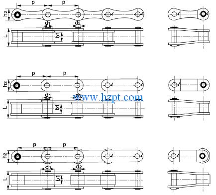 Double Pitch Stainless Steel Conveyor Chain C2052SS/C2060HSS/C2062HSS For Industrial or Engineering