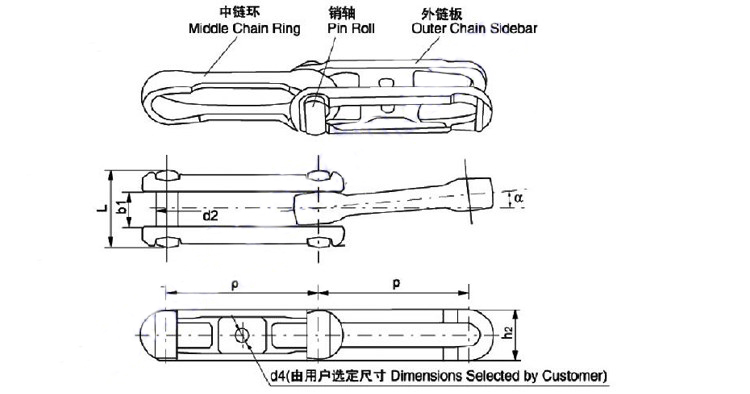 drop forged chain x678 x458 x348 chain with ISO9001:2015