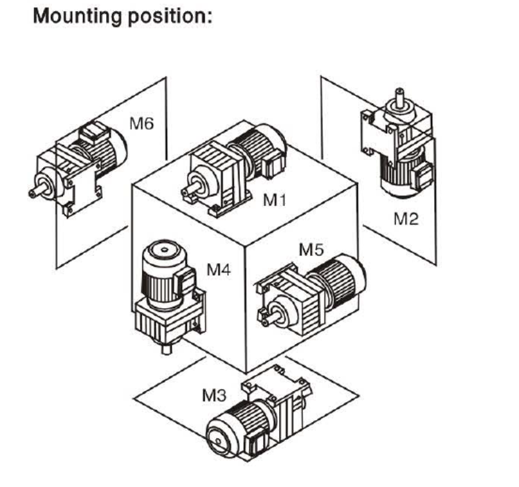 manufacturer of China made r series cast iron gearbox speed reducer multi-function helical gear reducer