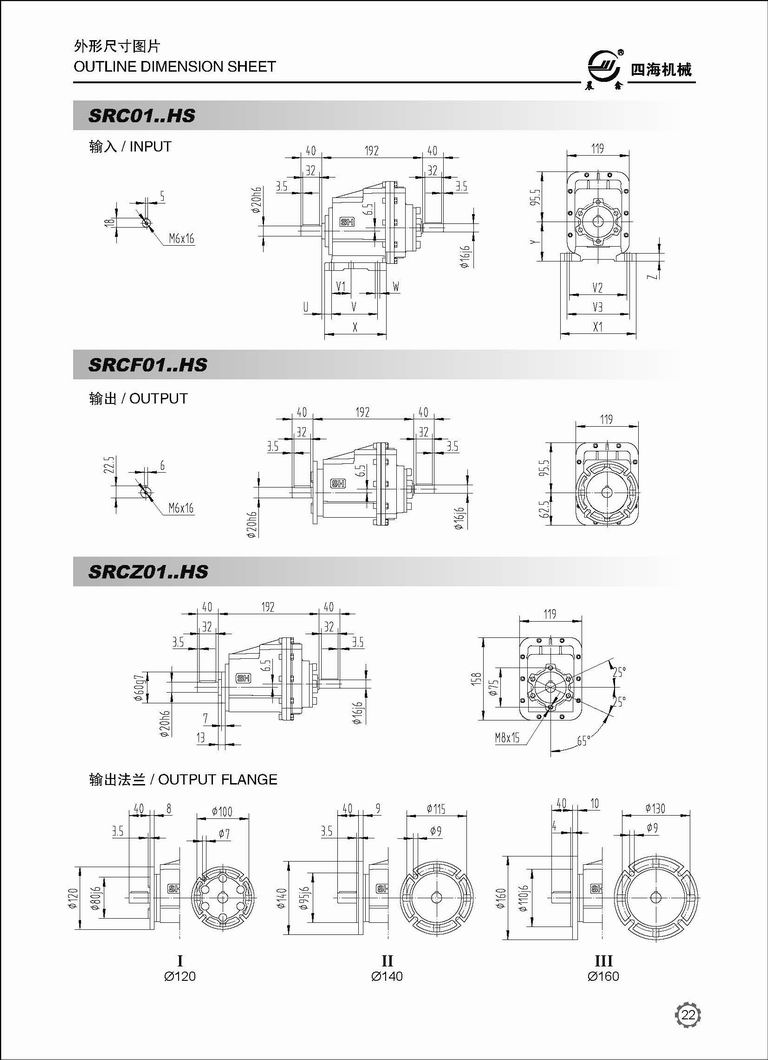 SRC04 motor Two-staged Speed Reduction Helical Gearbox Reducer