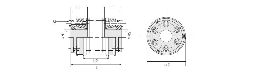 High Rigid Clamp Metal Bellows Coupling Shaft Coupling with Locking Assembly