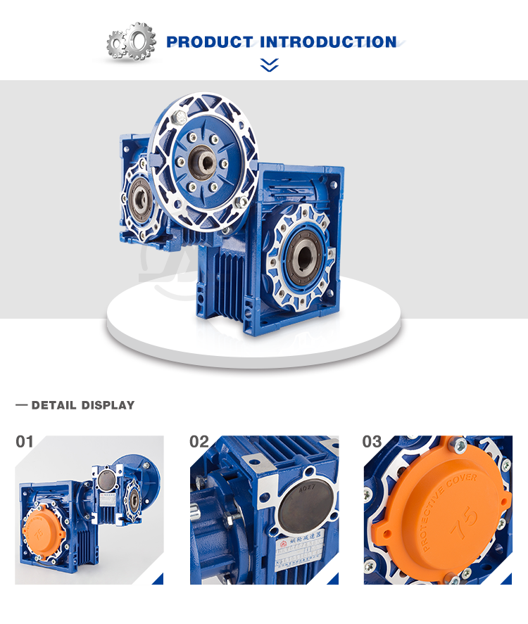 Factory direct small 1:40 ratio electric motor gearbox