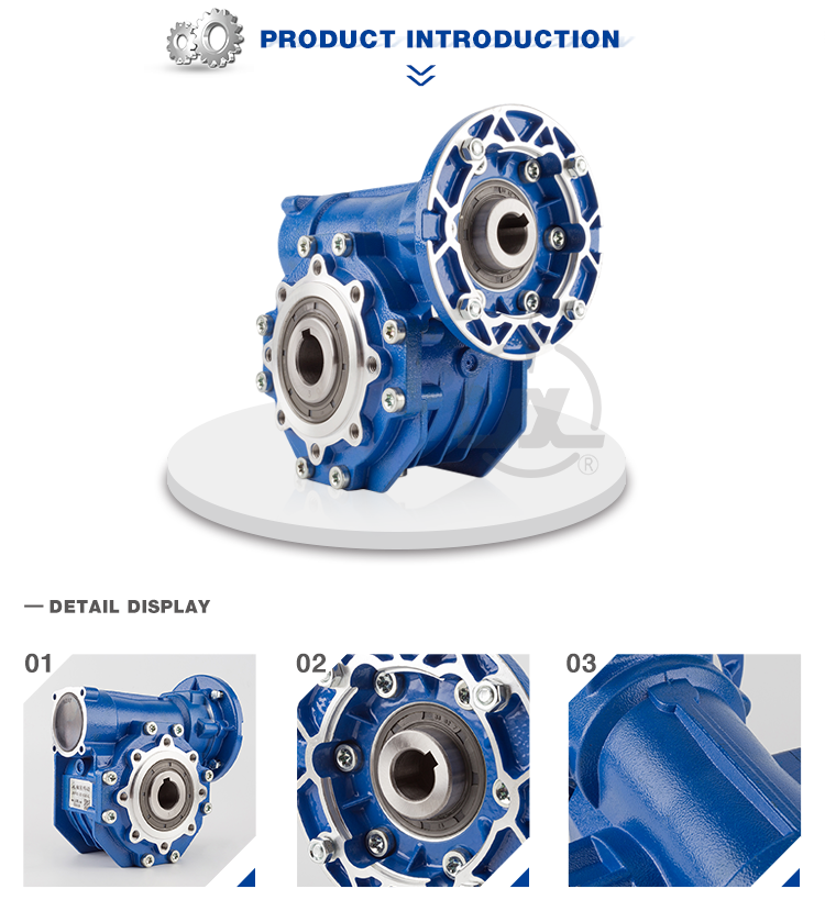 Low price aluminium variable speed reducer electric reduction worm motor comer gearbox