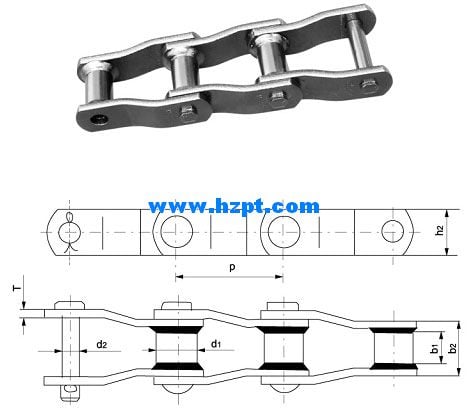 Narrow Series Welded Offset Sidebar Chain WHX132(H)/WHX150/WHX150(H) For Heavy Duty Industry