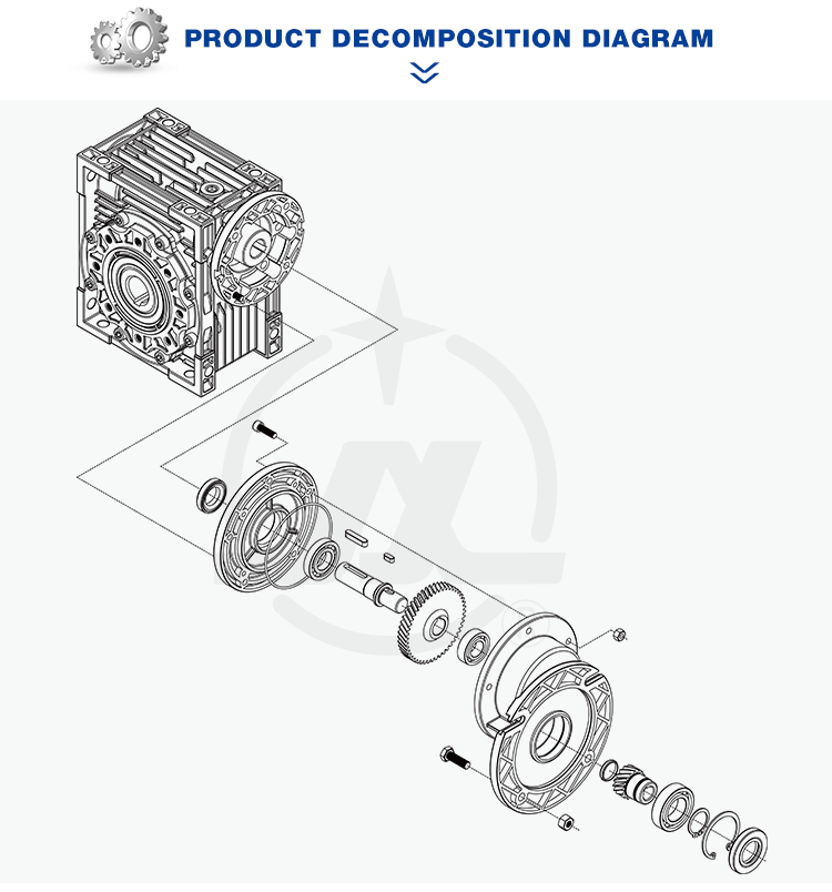 Smart design images precision dimensions torque reduction drive metal steel housing material helical worm gear