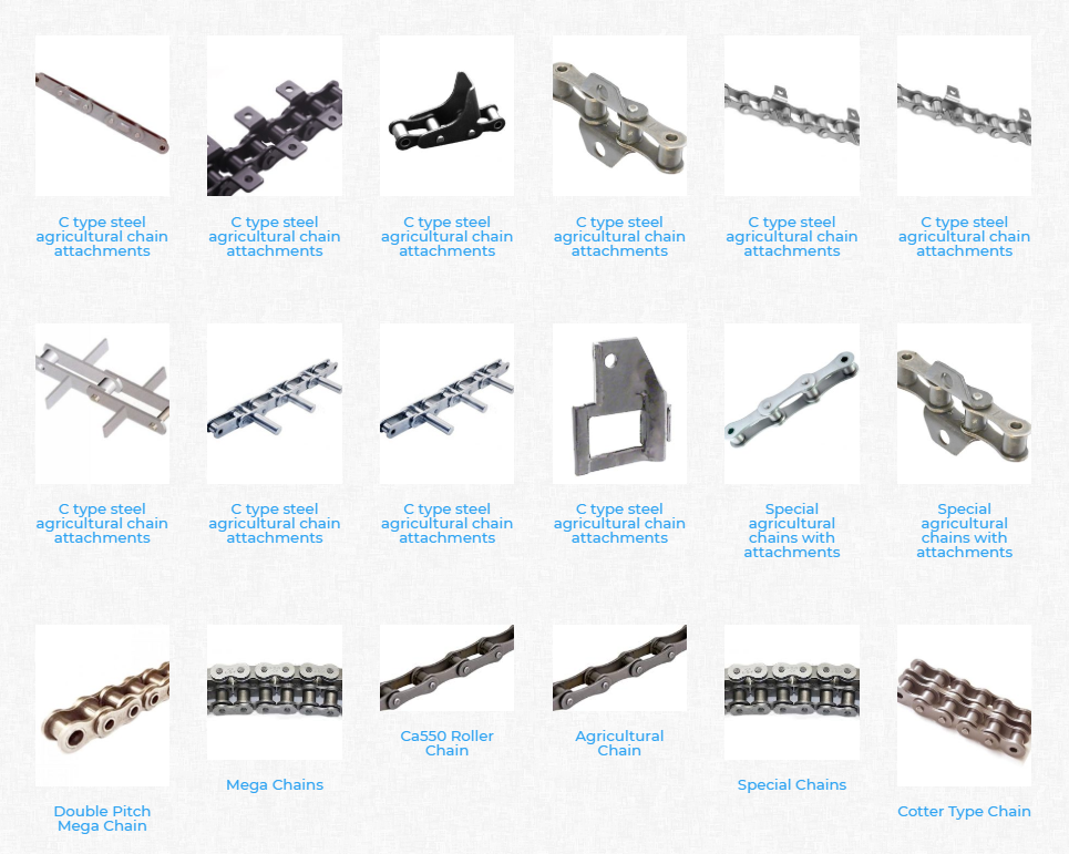 palm oil conveyor chain hardware with K2 attachment