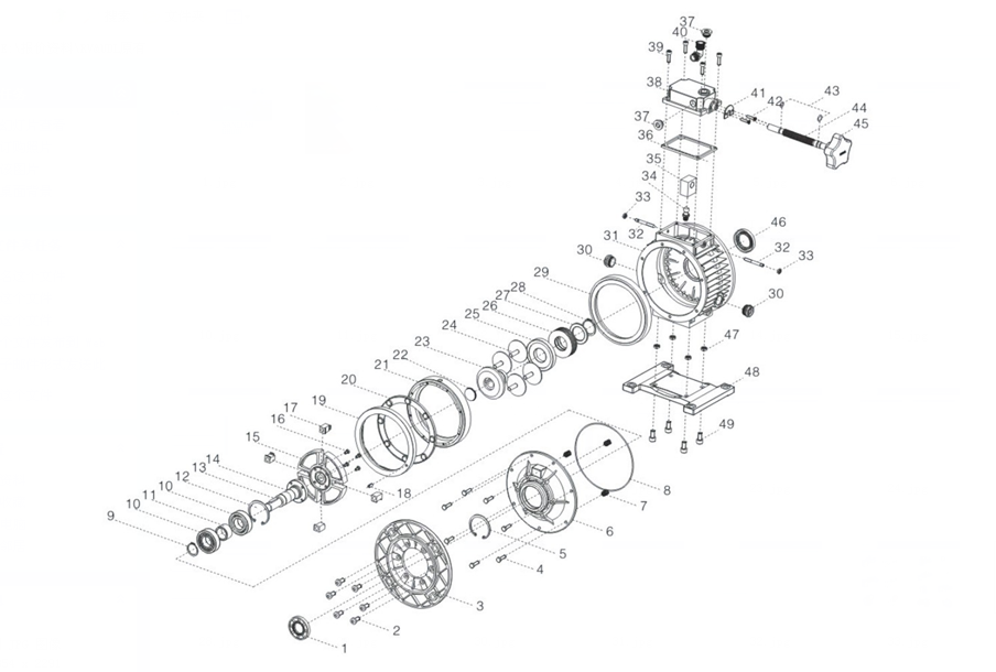 UDL series helical gearing stepless variator / reducer gearbox drive power transmission small marine gearbox steering gear box