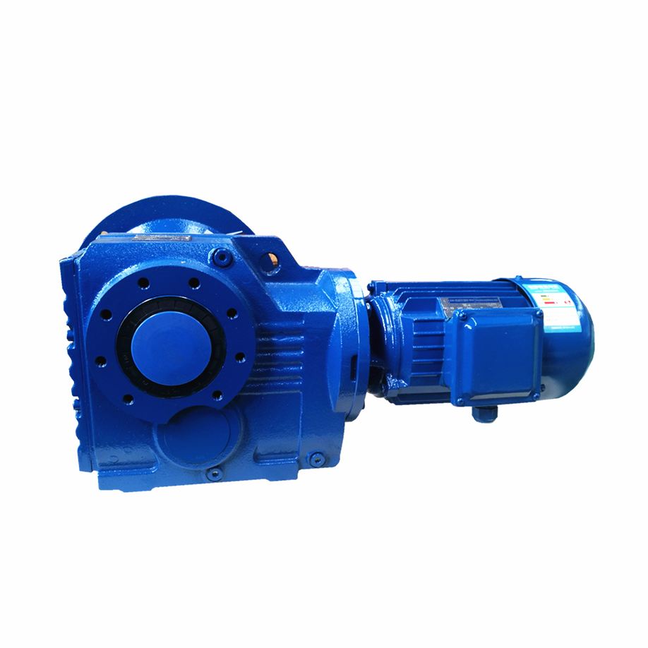 china supplier K series hollow shaft 90 degree gearbox with three phase ac motor