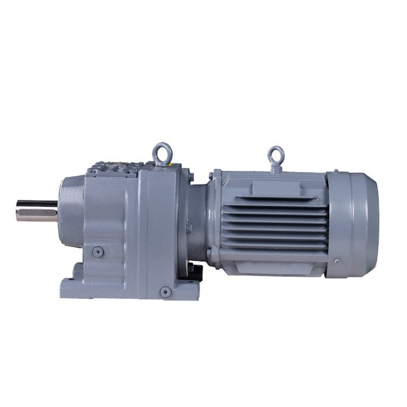 Best China manufacturer & factory high  in San Juan Argentina  quality 0.37kw  Foot-mounted solid shaft output speed reducer R17 R27 M1 helical bevel electric motor reducer  supplier With high quality best price 