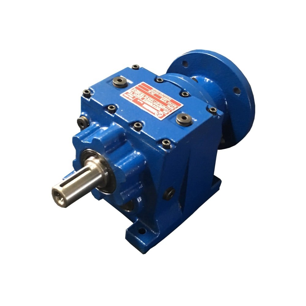 China high quality R helical in-line power transmission gearbox speed reducer transmission gear box solid shaft helical worm motor reductor Best Supplier Manufacturer & gearbox Factory 