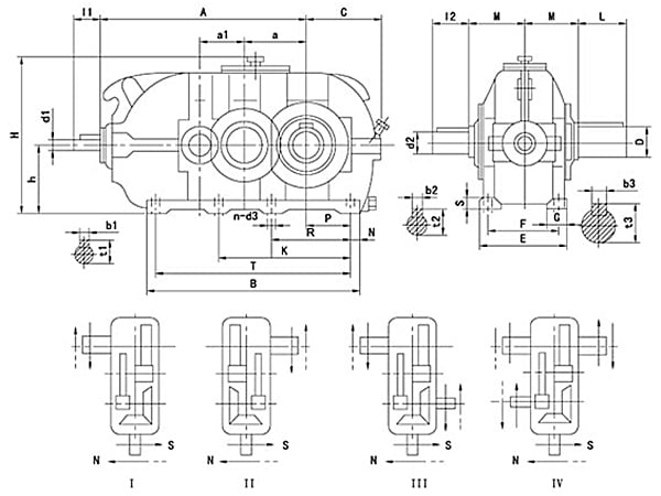 china supplier DBY/DCY/DFY Series DCY355 cylindrical bevel mill gearbox