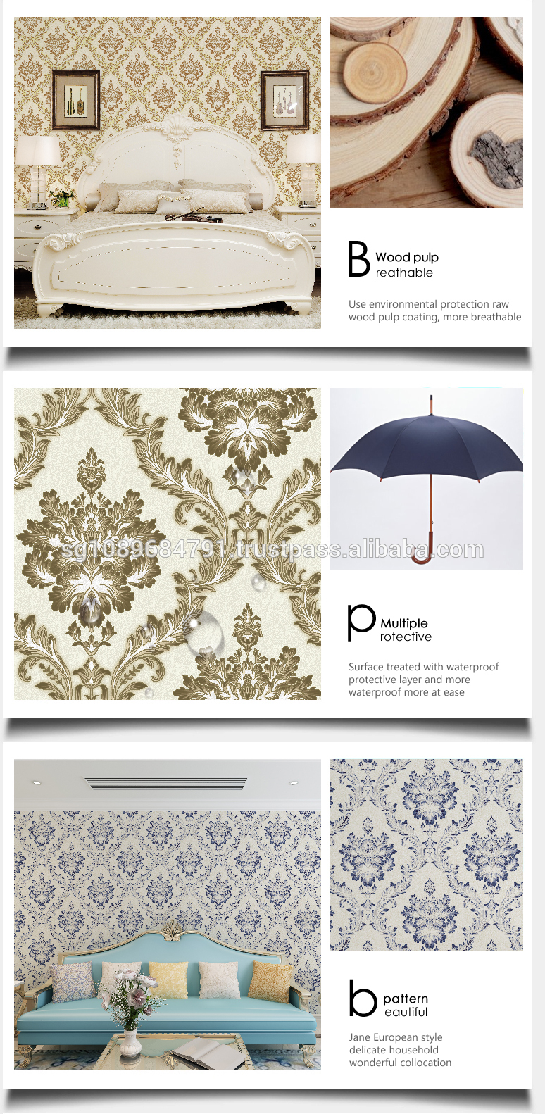 wallpaper special design of 3D wallpaper for home decoration