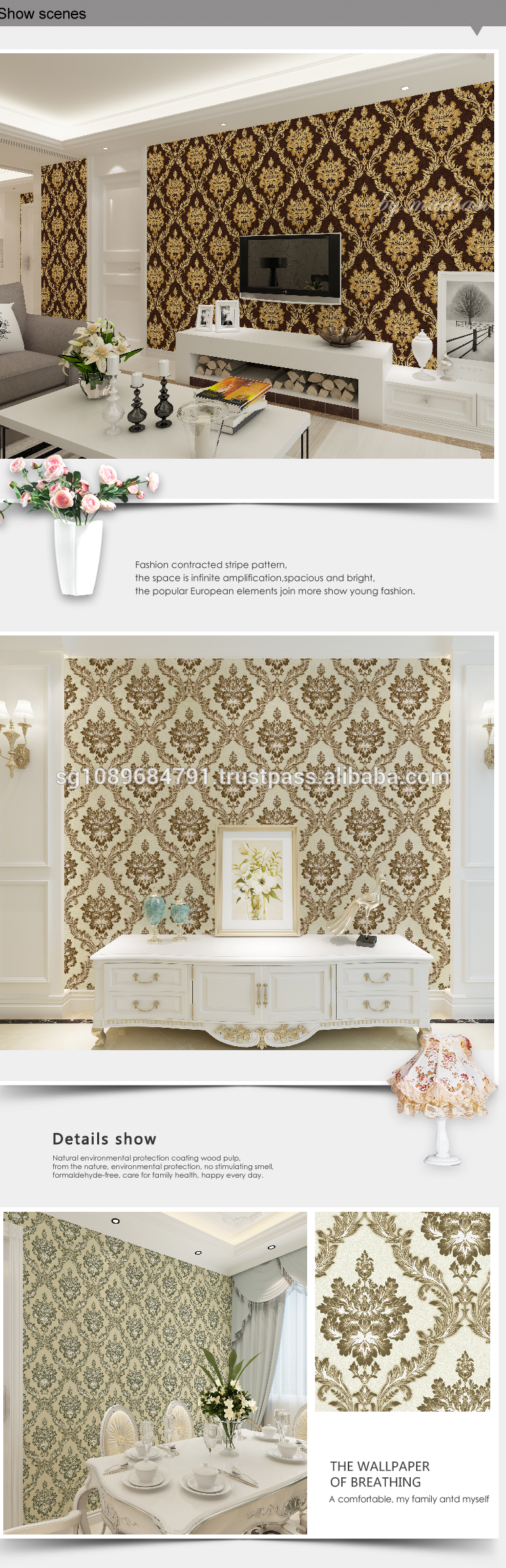 wallpaper special design of 3D wallpaper for home decoration
