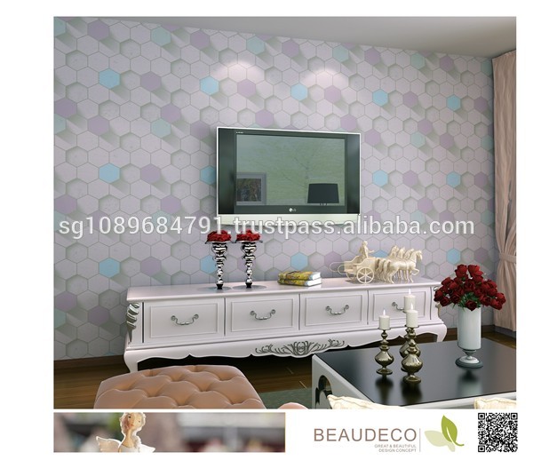 new 3D vinyl wallpaper wallcovering for living room 3d wall paper home wallpaper decoration