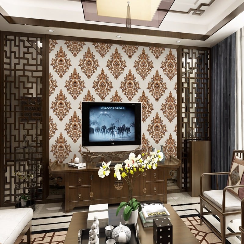 low price wallpaper pvc vinyl coated washable decorative flower living room wallpaper Hf1ff11fde8f143efa6212a271f476fb6t