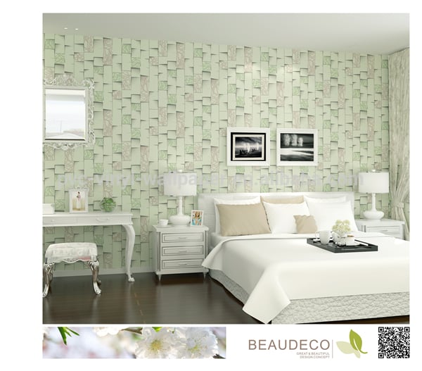Fashion style vinyl design brick wallpaper for home decoration 3d effect wallpaper